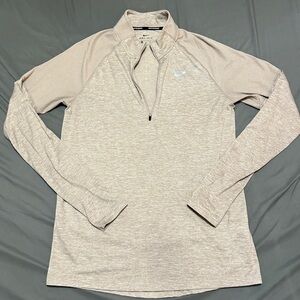 Nike Women's Beige Quarter-Zip Pullover